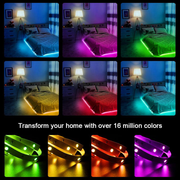 شريط إضاءة بألوان متعدده 10 متر LED 5050 شريط مرن - متجر بيوتي سنتر