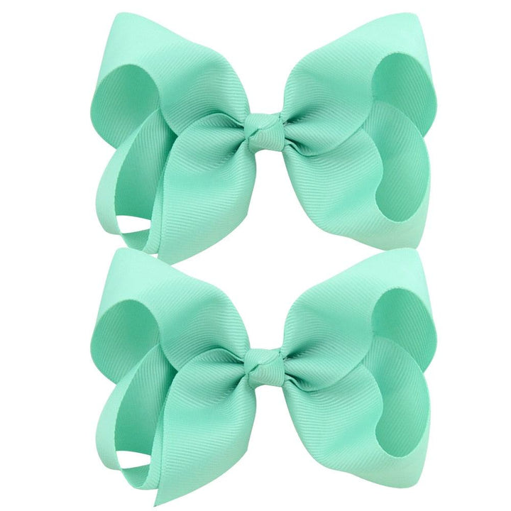 دبابيس للشعر من شرائط الستان علي شكل فيونكة للاطفال10 قطع الوان مختلفة - متجر بيوتي سنتر