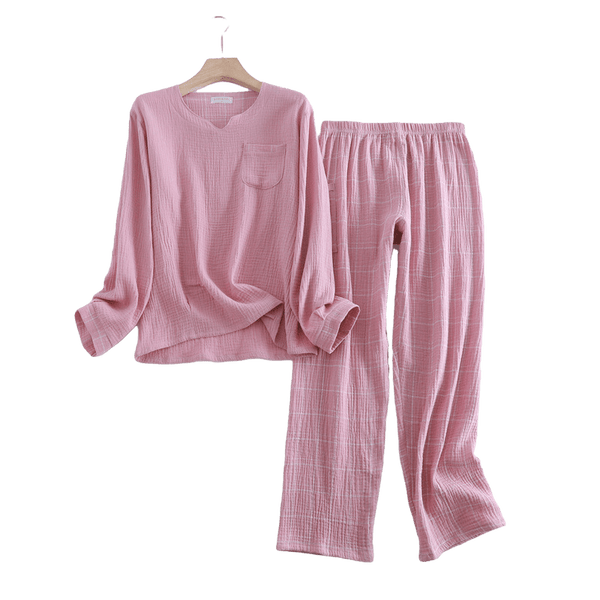 مجموعه ملابس خاصة طويلة الأكمام الوردي 2 قطعة - متجر بيوتي سنتر