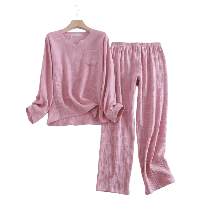 مجموعه ملابس خاصة طويلة الأكمام الوردي 2 قطعة - متجر بيوتي سنتر