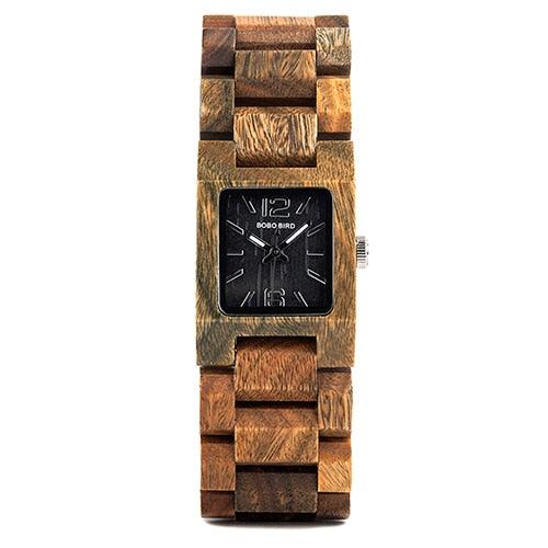 ساعة نسائية خشبية انيقة - متجر بيوتي سنتر