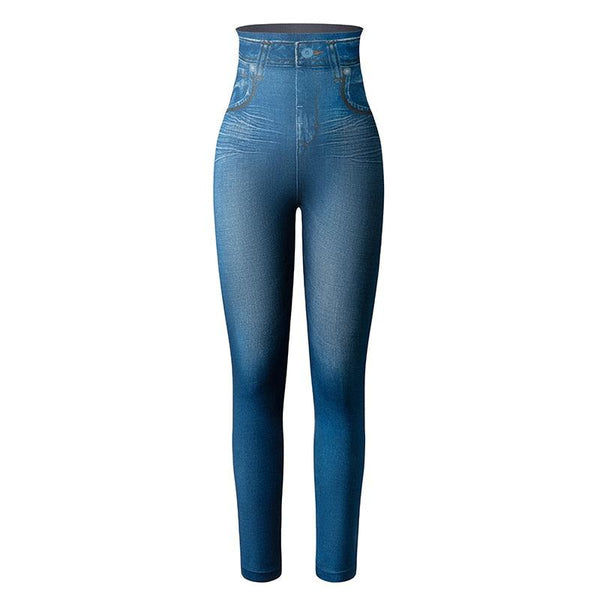 جينز مثير طويل بطماق قابلة للتمدد  وعالية الخصر - متجر بيوتي سنتر