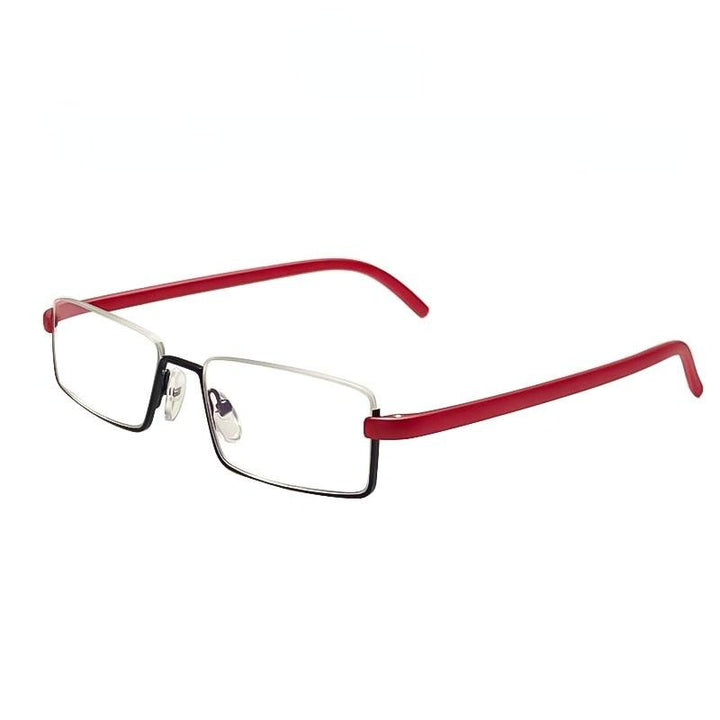 نظارات للقراءة للجنسين نصف إطار مع حافظة - متجر بيوتي سنتر