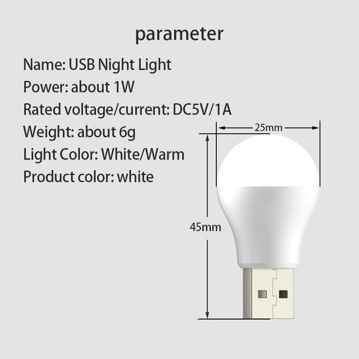 اضاءة ليلية USB التوصيل ضوء صغير مستدير - متجر بيوتي سنتر