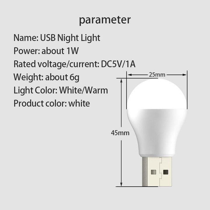 ضوء صغير مستدير USB التوصيل ضوء حماية العين - متجر بيوتي سنتر