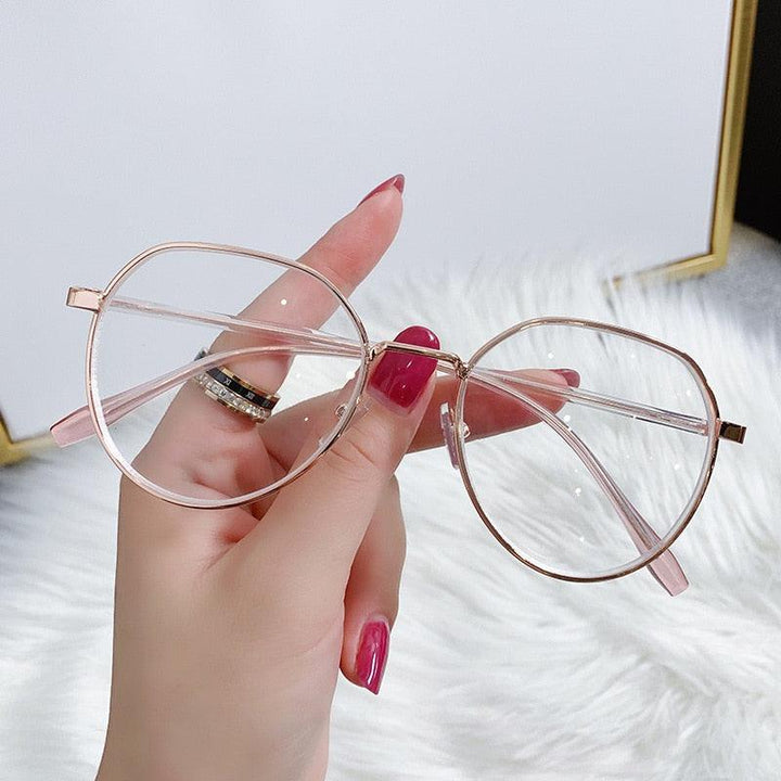 نظارات مضلع دائرية للجنسين للرجال والنساء نظارات إطار معدني نظارات طبية قصر النظر - متجر بيوتي سنتر