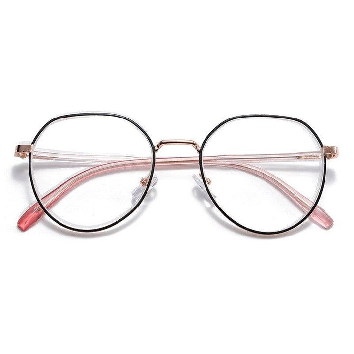 نظارات مضلع دائرية للجنسين للرجال والنساء نظارات إطار معدني نظارات طبية قصر النظر - متجر بيوتي سنتر