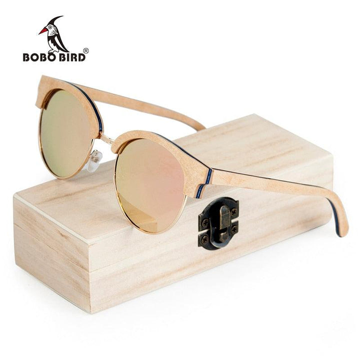 نظارات شمسية مستقطبة صندوق خشبي - متجر بيوتي سنتر