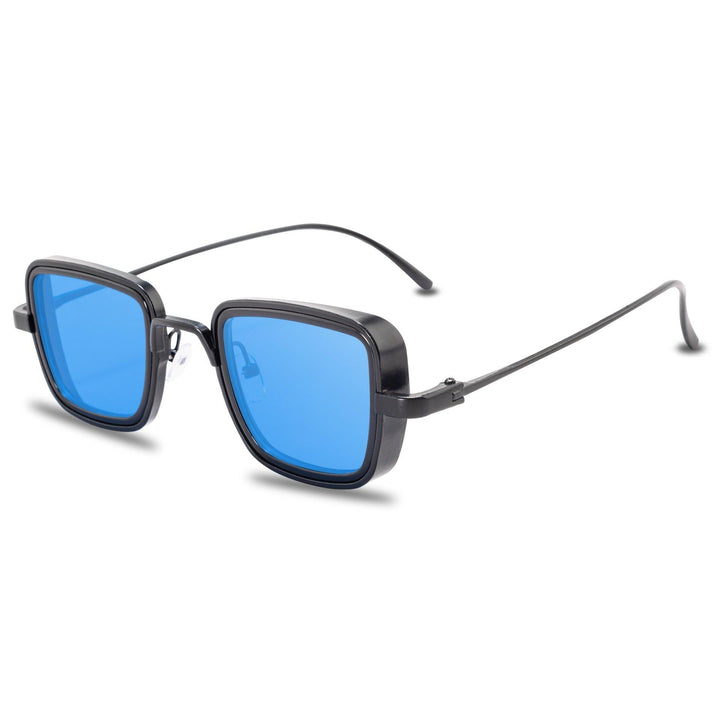 نظارة شمسية كلاسيكية للرجال , نظارات مربعة معدنية عتيقة - متجر بيوتي سنتر