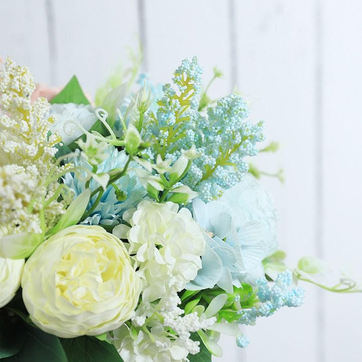 باقة الفاوانيا الحريرية البيضاء ، ورود وهمية ، زهور وهمية ، للزينة - متجر بيوتي سنتر