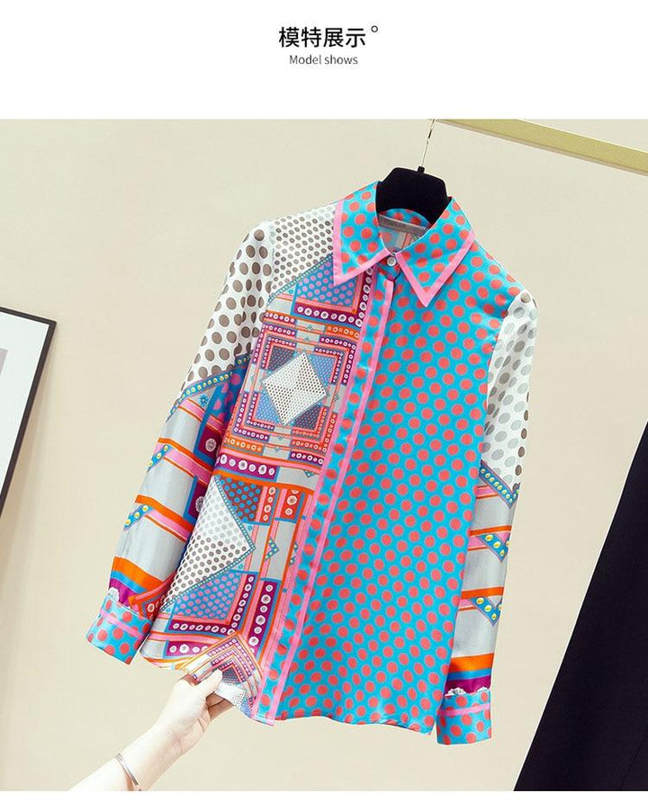 قميص حريري للإناث على النمط الكوري - متجر بيوتي سنتر
