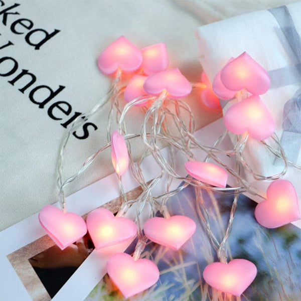 اضاءة الحب القلب سلسلة أضواء وردي ديكور - متجر بيوتي سنتر